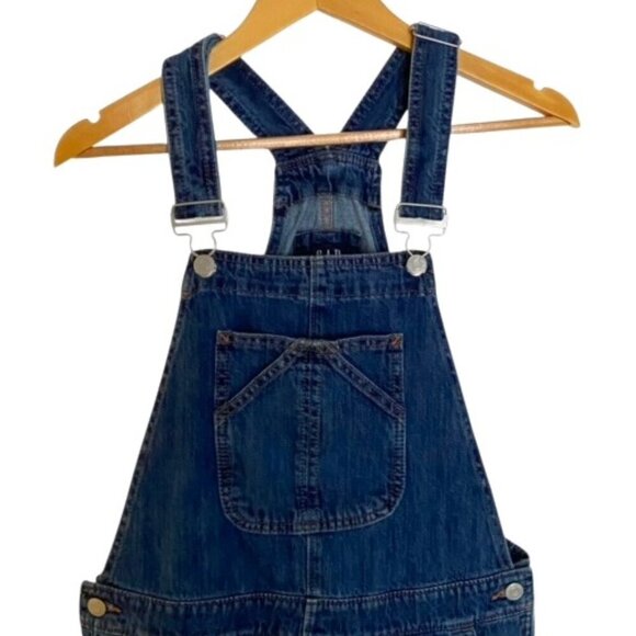 Gap Medium Wash Cropped Slouchy Overalls XSmall - Picture 4 of 4